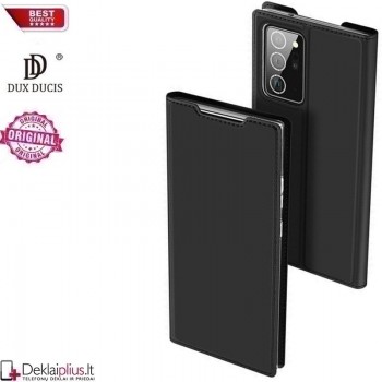 Dux Ducis dirbtinės odos atverčiamas dėklas - juodas (Samsung Note 20 Ultra)